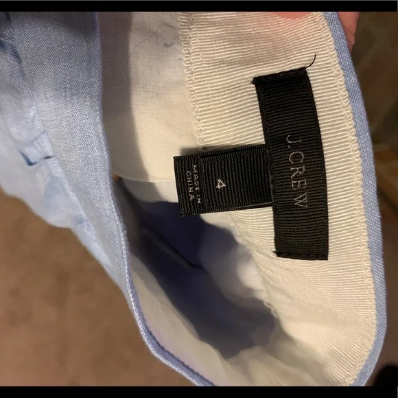 4 J Crew 100% Linen Tropical Palm Trees skirt. - Picture 2 of 7